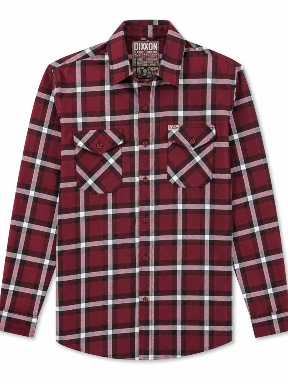 DIXXON The Cellar Mens LT Large Tall Burgundy Plaid Flannel Shirt NWOT